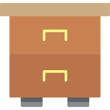 Düz biçimli çekmece simgesi sandığı