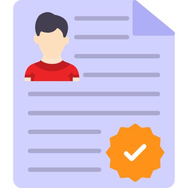 Belge. Web simgesi basit illüstrasyon