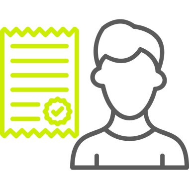 Eğilim çizgisi biçiminde sertifika simgesi izole edildi