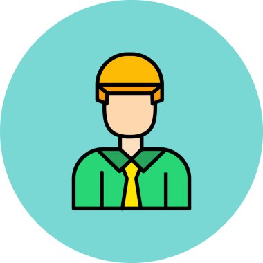 işçi adam simgesi vektör illüstrasyonu