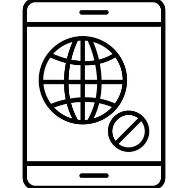 Küre. Web simgesi basit tasarım