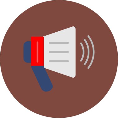 Konuşmacı. Web simgesi basit illüstrasyon