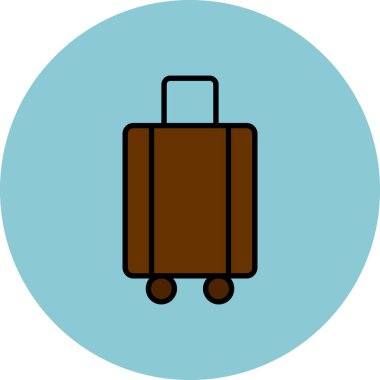 bavul simgesi, vektör çizimi