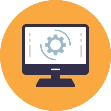 Bilgisayar. Web simgesi basit tasarım