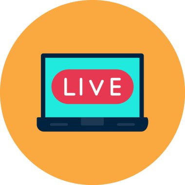 Canlı canlı modern ikon vektör çizimi