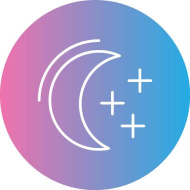 Ay. Web simgesi basit illüstrasyon