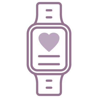 akıllı saat kalp simgesi dış hat biçiminde