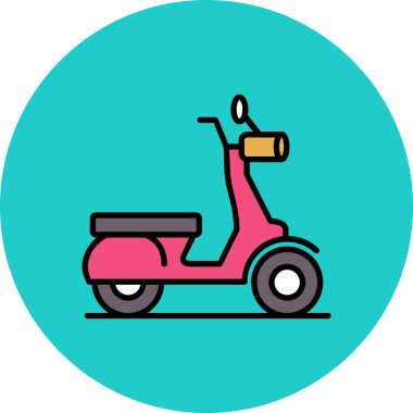 motosiklet web simgesi, basit vektör illüstrasyonu