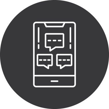 Sohbet simgesi vektör illüstrasyonu