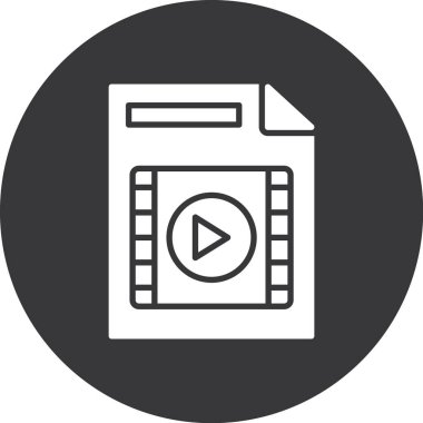 video simgesi vektör illüstrasyonu