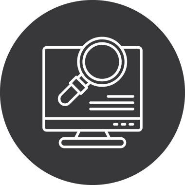 Ara. Web simgesi basit illüstrasyon