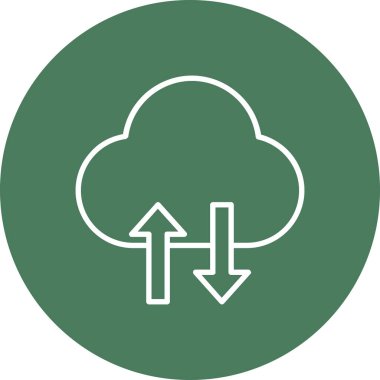 Bulut hesaplama simgesi vektör illüstrasyonu