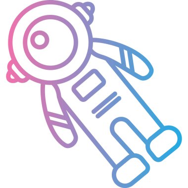 Astronot simgesinin vektör illüstrasyonu