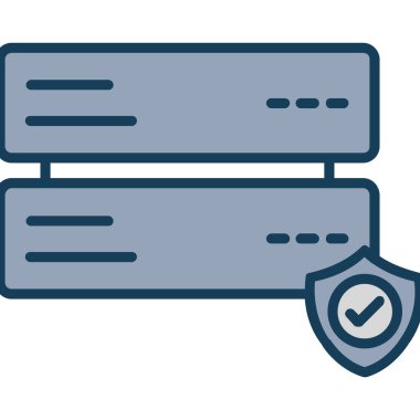 Sunucu. Web simgesi basit illüstrasyon