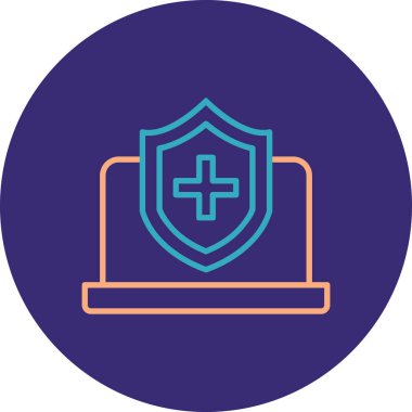 kalkan simgesi, vektör illüstrasyonu