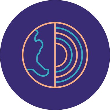 Yuvarlak bir simgenin vektör illüstrasyonu