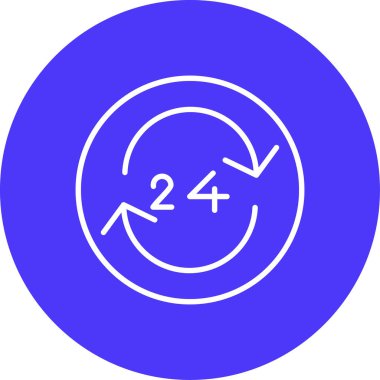 Bir saat simgesinin vektör illüstrasyonu