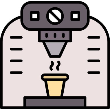 Modern kahve makinesi simgesinin vektör çizimi