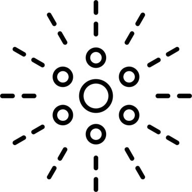 Güneş ikonu. Basit vektör illüstrasyonu