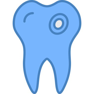 diş simgesi vektör illüstrasyonu