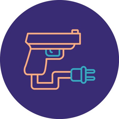 Bir Tabanca simgesinin vektör illüstrasyonu