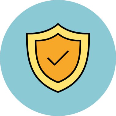 Kişisel ve ticari kullanım için vektör kalkanı simgesi