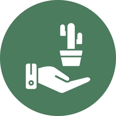 Tıbbi bir simgeyi tutan elin vektör çizimi