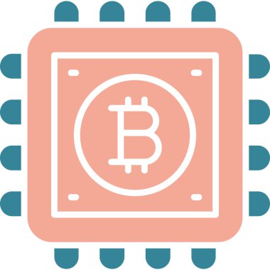 bitcoin. Web simgesi basit illüstrasyon