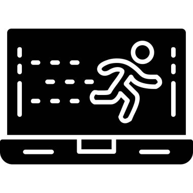 bilgisayar izleme simgesi, vektör illüstrasyonu