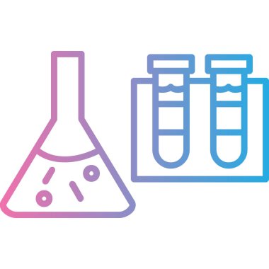 Test tüplü laboratuvar tüpleri vektör illüstrasyon tasarımı