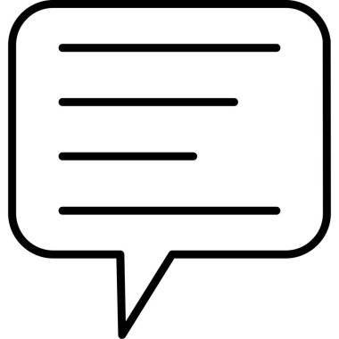 baloncuk sohbet iletişim simgesi ana hat biçiminde