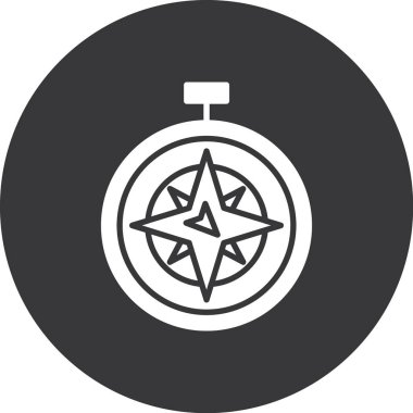 Bir pusula simgesinin vektör illüstrasyonu