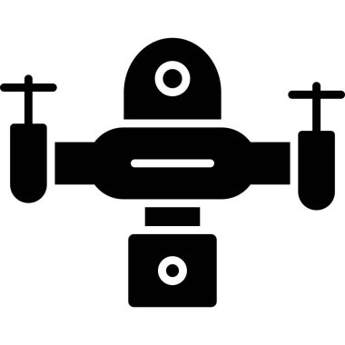 robot. Web simgesi basit illüstrasyon