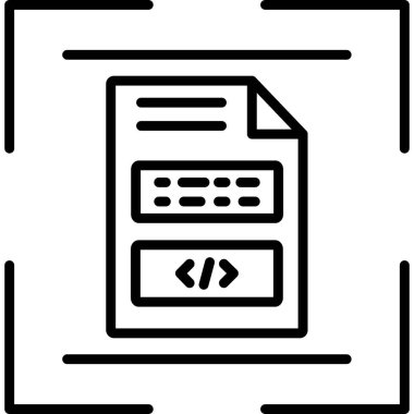 bilgisayar kodlama vektör simgesi
