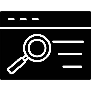 tarayıcı simgesi vektör illüstrasyonu