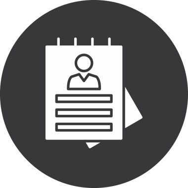 Belge. Web simgesi basit illüstrasyon