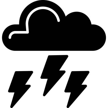 Bulut simgesi vektör illüstrasyonu