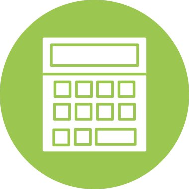 Hesap makinesi. Web simgesi basit illüstrasyon