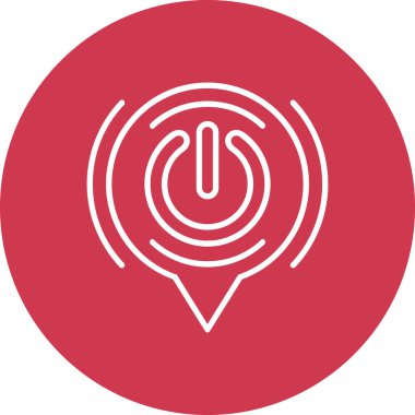 konum simgesi, vektör çizimi