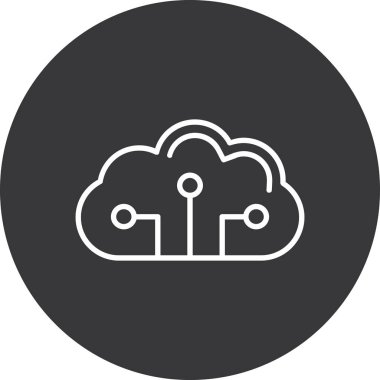Bulut simgesinin vektör illüstrasyonu