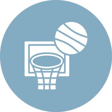 Basketbol ikonunun vektör illüstrasyonu