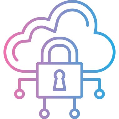 Bulut Hesaplama. Web simgesi basit illüstrasyon