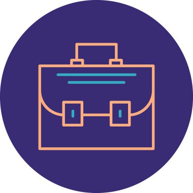 Evrak çantası. Web simgesi vektör illüstrasyonu