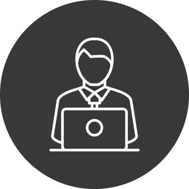 Dizüstü bilgisayar simgesi vektör çizimi