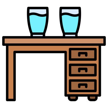 mobilya kutsal kişilerin resmi, vektör çizim