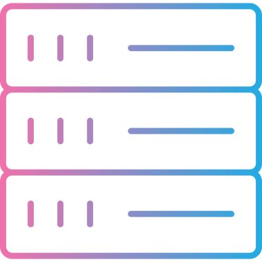 veritabanı. Web simgesi basit illüstrasyon