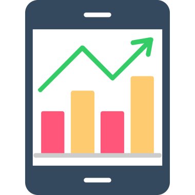düz biçimli analitik iş grafiği simgesi