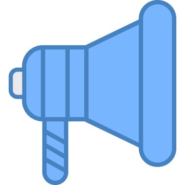 Megafon. Web simgesi basit illüstrasyon