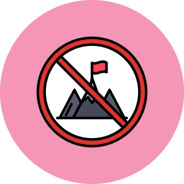 İşaret simgesi yok, vektör illüstrasyonu