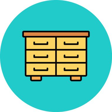 Dolap. Web simgesi basit illüstrasyon